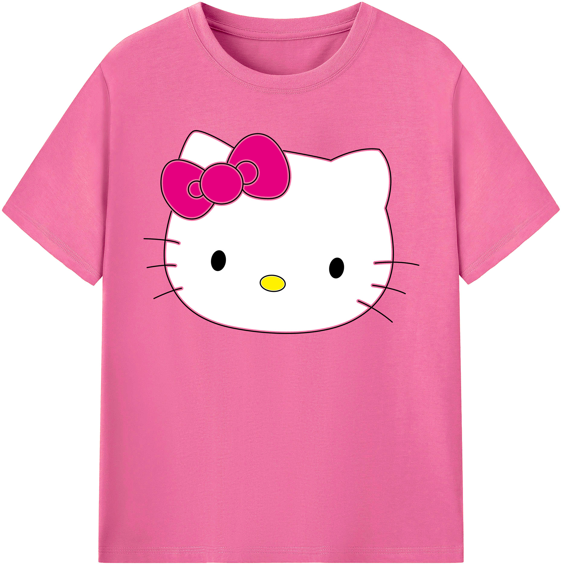 （画像用） Hello Kitty ハローキティ レディースカジュアルプリントTシャツ（綿100％）